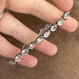 ALX Sterling Silver Gemstone Vintage  Tennis Bracelet